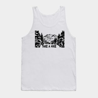 Take a Hike monochrome mountain landscape Tank Top